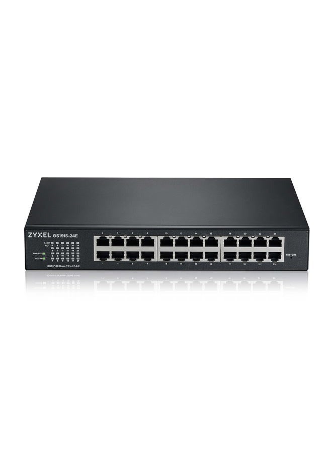 Zyxel 24-Port GbE Smart Hybrid Mode Switch | Standalone or Nebula Cloud | Rackmount | Fanless [GS1915 - 24E] - Image 3