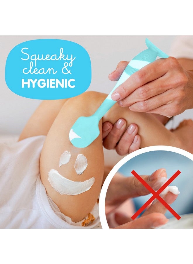 بيبي بام برَش ملعقة كريم الحفاضات من بومكو - أساسيات حقيبة الحفاضات الخالية من مادة BPA، ملعقة ناعمة لمؤخرة الطفل، ملعقة معجون مؤخرة من ابتكار الأم، ملعقة كريم الحفاضات من بومكو، أداة وضع كريم الحفاضات المرنة، فرشاة مؤخرة الطفل من بومكو - Image 1