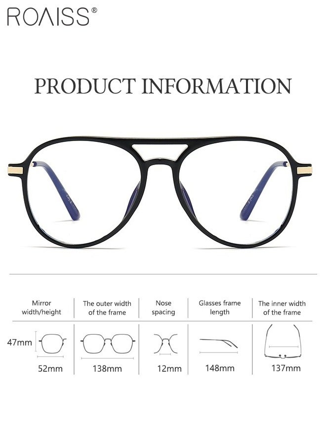 roaiss Blue Light Blocking Glasses Anti UV and Glare Blue Light Filter Computer Glasses Aviator Color Changing Eyewear for Men Women Black Gold 52mm  - Image 4
