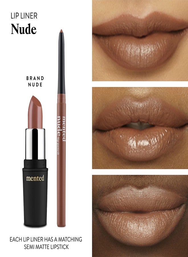 Mented Cosmetics Lip Liner for Women, Dark Brown Lipliner Lip Pencil, Waterproof Lipliner, Vegan + Cruelty Free Makeup, Nude - Image 3