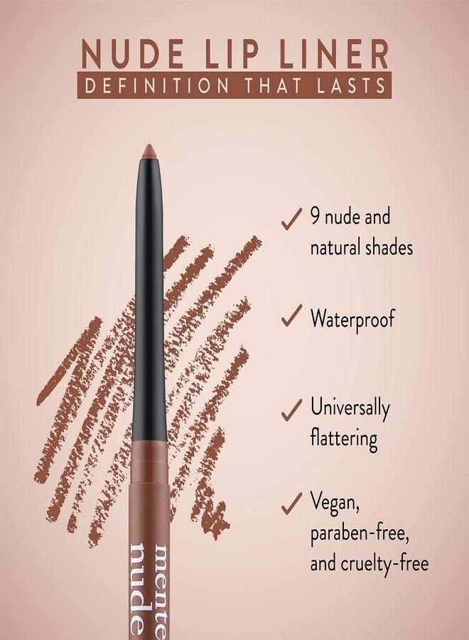 Mented Cosmetics Lip Liner for Women, Dark Brown Lipliner Lip Pencil, Waterproof Lipliner, Vegan + Cruelty Free Makeup, Nude - Image 2