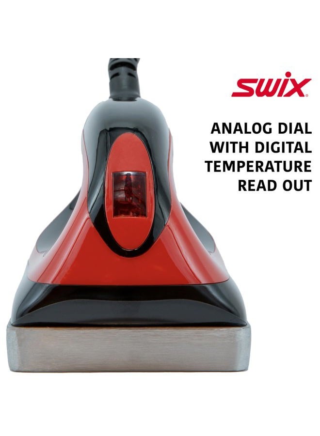 Swix DIGITAL Ski & Snowboard Wax IRON - Red - 18mm Base Plate - Adjustable Temperature for all waxes (T73D110) - Image 2