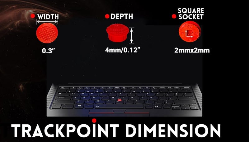 LeFix 3 x Super Low Profile Trackpoint Caps for Lenovo Thinkpad T460S T460P T470S T480s T490s E580 E590 X1 Carbon 4th 5th 6th Gen (Compatibility on The Description Page) - Image 3