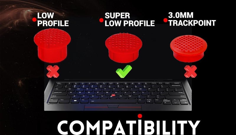 LeFix 3 x Super Low Profile Trackpoint Caps for Lenovo Thinkpad T460S T460P T470S T480s T490s E580 E590 X1 Carbon 4th 5th 6th Gen (Compatibility on The Description Page) - Image 2