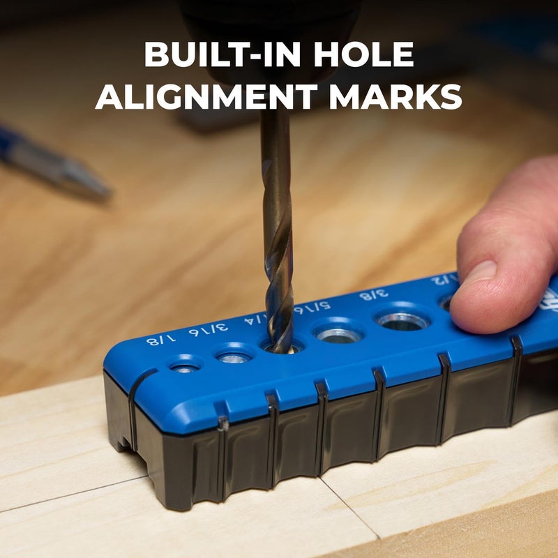 Kreg Portable Drilling Guide - 6 Hardened Drill Guides for Carpentry - Craftsman Tool Accessory - Image 2