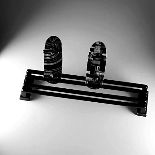 NOAHWOOD Fingerboard Park Bench Double Rail  Display 245 x 50 mm Double Rails Ramp Ebony Metal Display Rack - Image 5