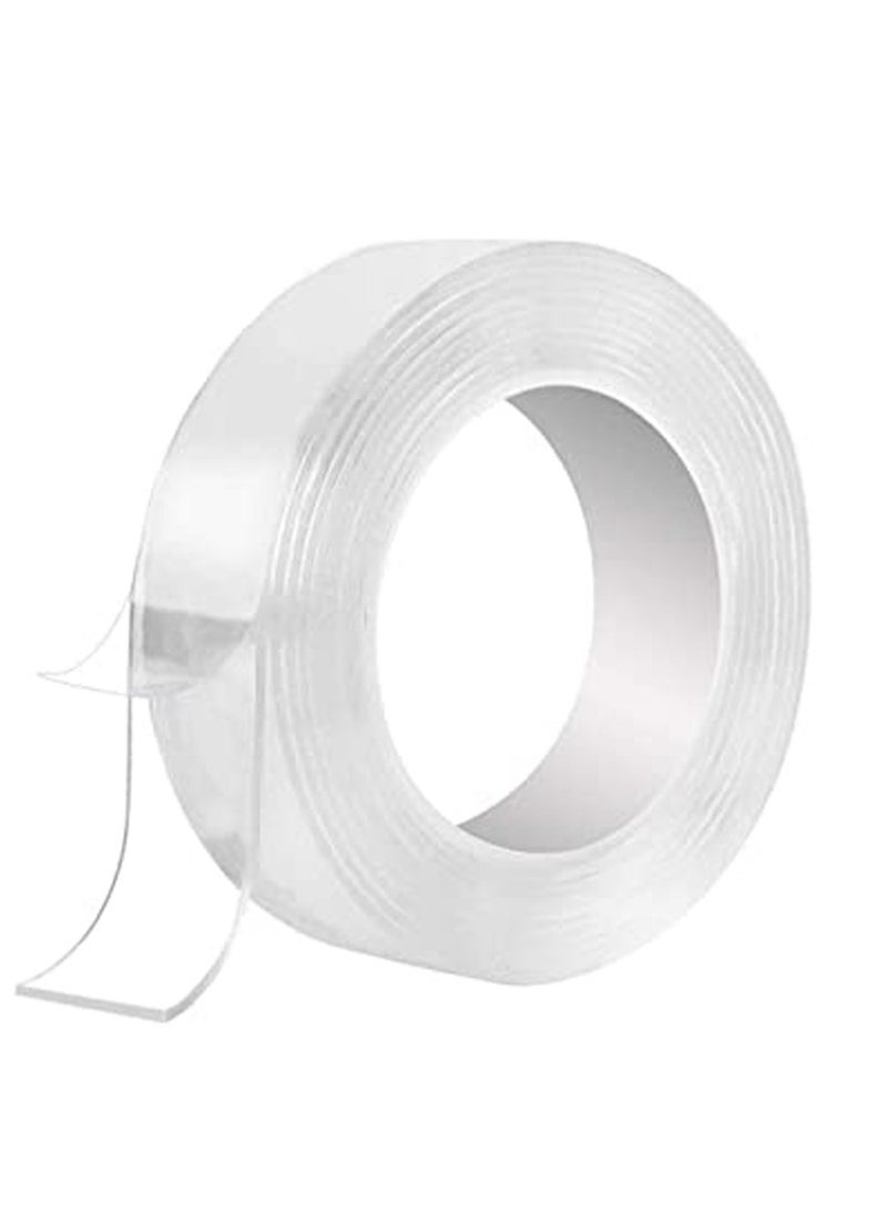KASTWAVE Reusable Nano Double Sided Tape - Strong Adhesive Tape Heavy Duty, No-Trace Removable Transparent Glue Fix Tape, Washable Strong Gel Anti-Slip Tape for Photos Wall Kitchen  - Image 1