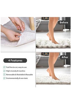 KASTWAVE Reusable Nano Double Sided Tape - Strong Adhesive Tape Heavy Duty, No-Trace Removable Transparent Glue Fix Tape, Washable Strong Gel Anti-Slip Tape for Photos Wall Kitchen  - Image 2