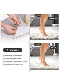 KASTWAVE Reusable Nano Double Sided Tape - Strong Adhesive Tape Heavy Duty, No-Trace Removable Transparent Glue Fix Tape, Washable Strong Gel Anti-Slip Tape for Photos Wall Kitchen  - Image 2