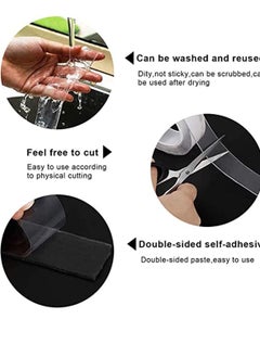 KASTWAVE Reusable Nano Double Sided Tape - Strong Adhesive Tape Heavy Duty, No-Trace Removable Transparent Glue Fix Tape, Washable Strong Gel Anti-Slip Tape for Photos Wall Kitchen  - Image 3