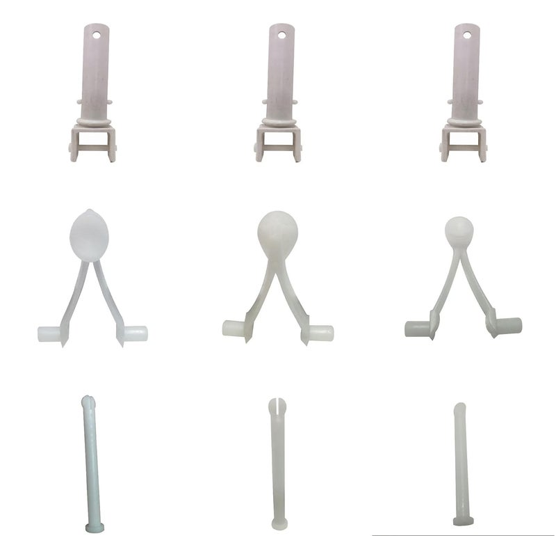 BlueWave Vacuum Head Handle Replacement Accessories with V Clip Lock Pin 3 Pcs Pack - Image 1