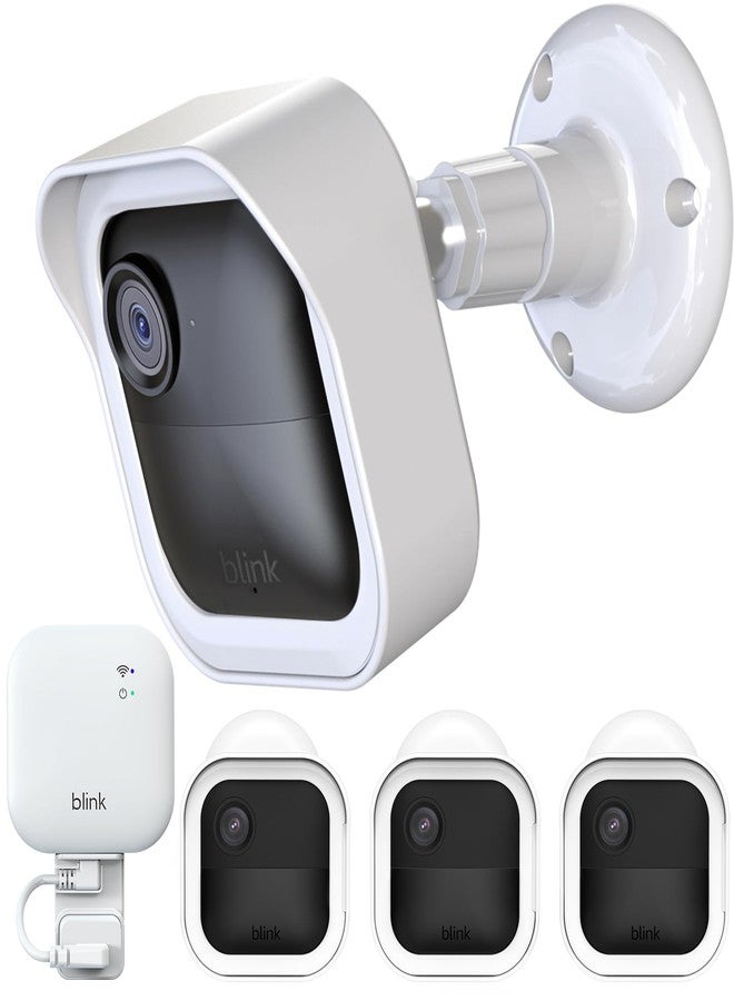 Pefecon All-New Blink Outdoor Camera Housing and Mounting Bracket, 3 Pack Protective Cover and 360 Degree Adjustable Mount with Blink Sync Module Outlet Mount for Blink Camera Security System (Black) - Image 1