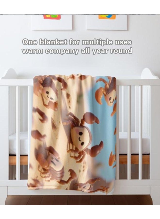 general Baby and children's cartoon flannel thin blanket (warm and comfortable, suitable for sleep, game use) 70cm*100cm - Image 1