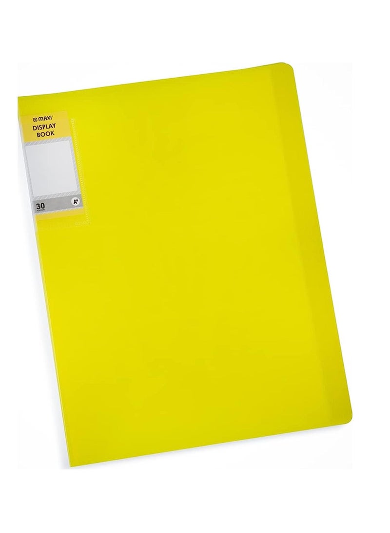 Maxi 1-Piece Display Book 30 Pockets Flourescent Yellow Cover - Image 1