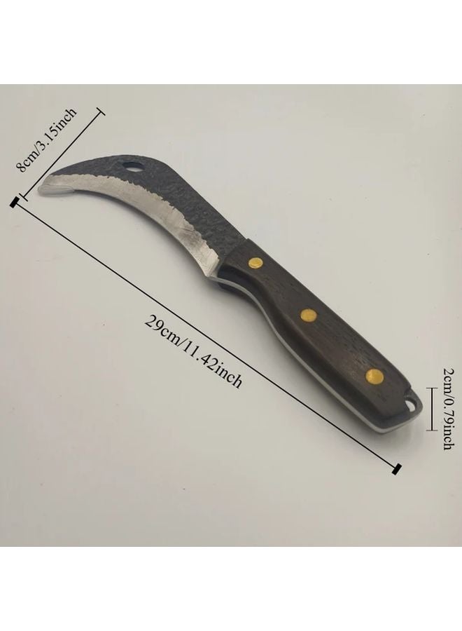 1pc Outdoor Forging Sickle Set Portable Hammer Camping Machete Skinning Knife - Image 3