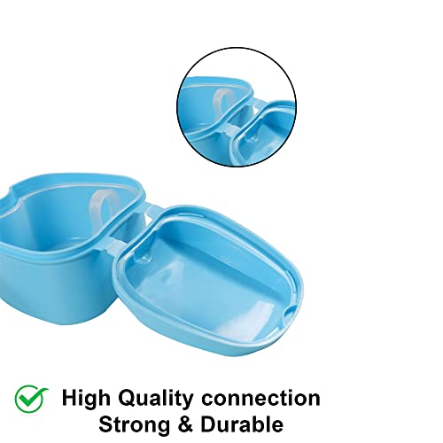 Dentosmile Denture Box in Light Blue Color - Dental Orthodontic Retainer Case | Teeth Storage Box, Denture Storage Case Fake Tooth Holder with Strainer (1) - Image 4