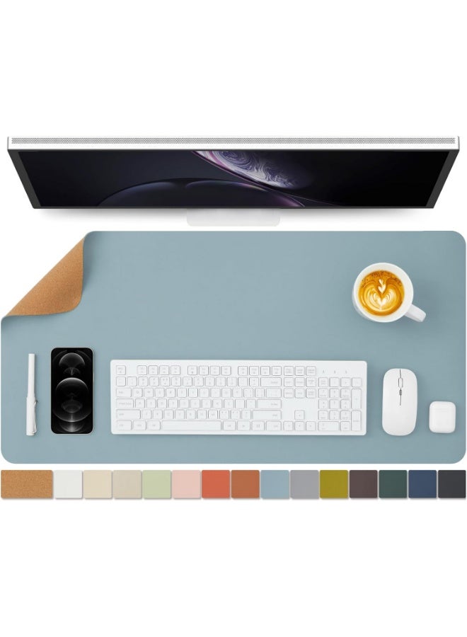 WinCheer Large Desk Pad, Non-Slip PU Leather Desk Mouse Pad Waterproof Desk Pad Protector, Dual-Side Use Desk Writing Mat for Office Home, 80cm x 40cm - Image 1