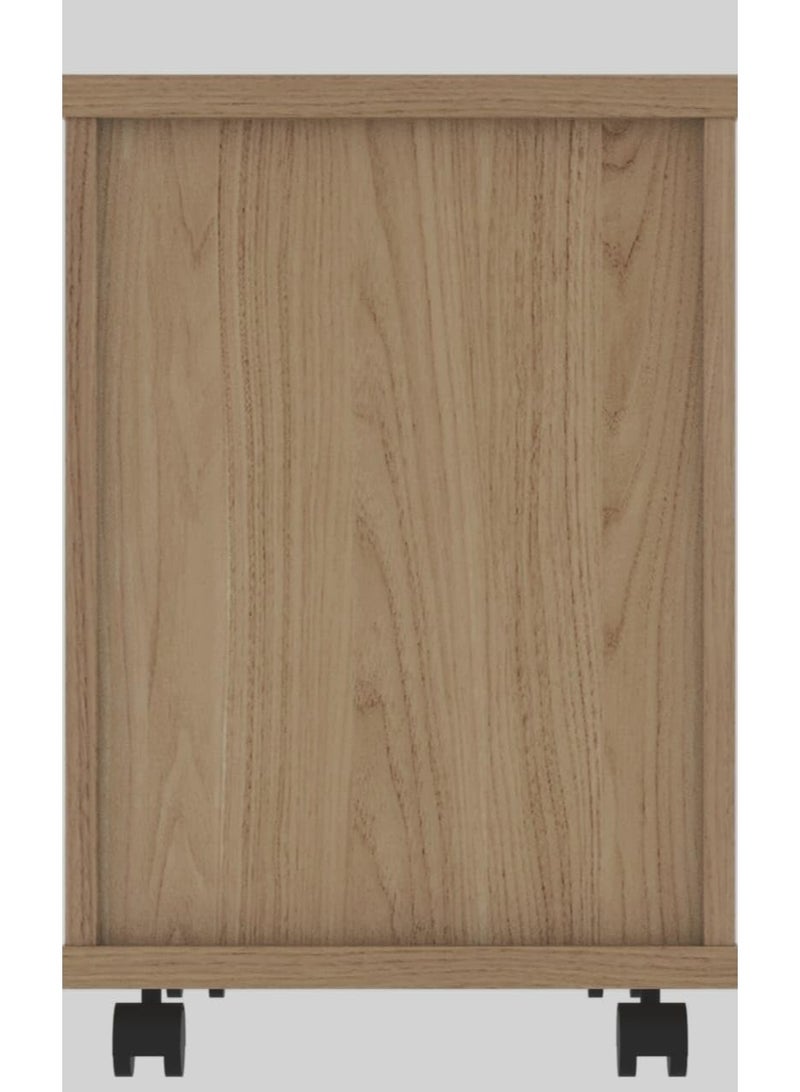 وحدة أدراج خشبية متحركة – 3 أدراج للتخزين المنزلي والمكتبي - Image 4