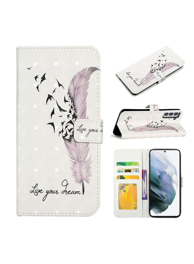 اس-توب جراب لهاتف Samsung Galaxy S21 FE 5G، جراب جلدي منقوش برسومات ثلاثية الأبعاد - Image 1