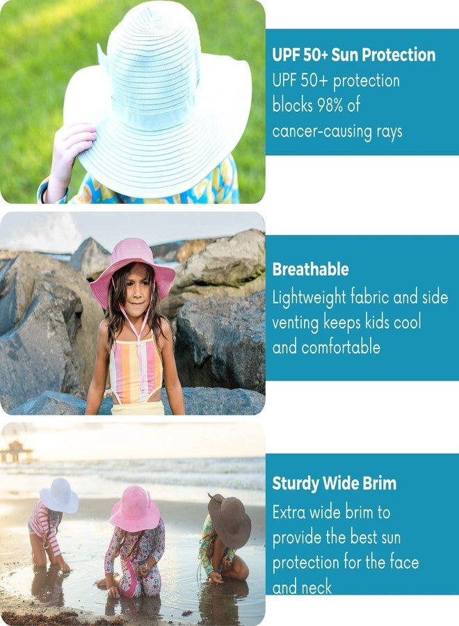 SwimZip Girls' Wide Brim Sun Hat - UPF 50+ Sun Protection Black - Image 5
