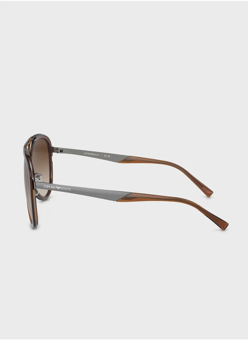 EMPORIO ARMANI 0Ea2145 Oversized Sunglasses