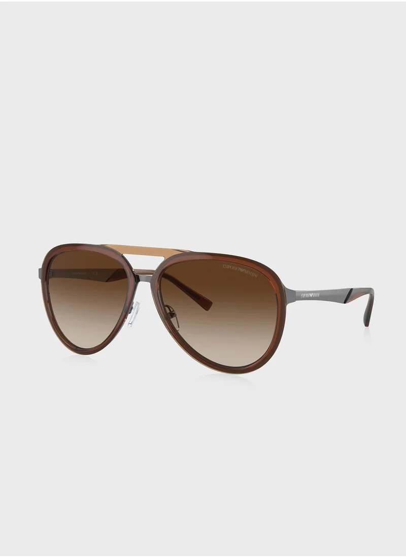 EMPORIO ARMANI 0Ea2145 Oversized Sunglasses