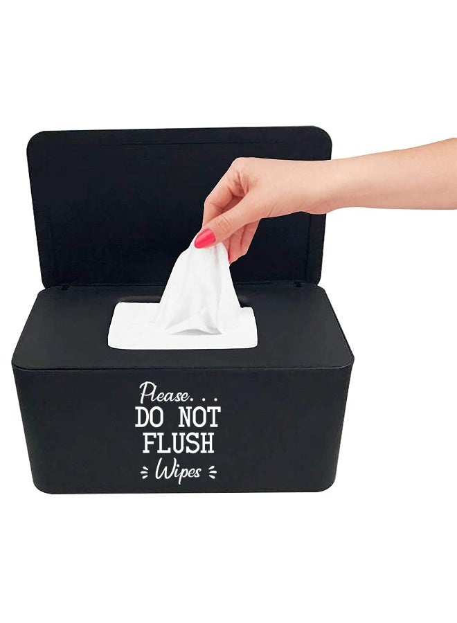 Moorfowl Baby Wipes Dispenser for Bathroom,Please DO NOT Flush Wipes Container Holder, Upgarde Size (8.2L x 4.9W x 3.9H inches) - Image 1