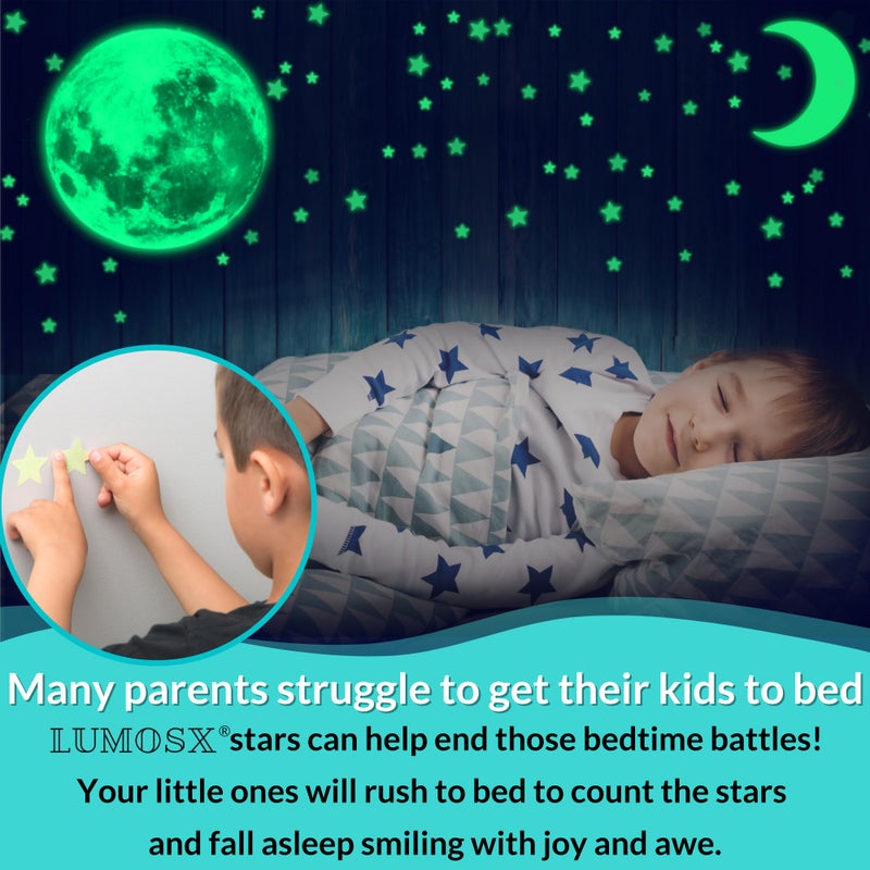 LUMOSX Glow in The Dark Stars and Planets - 534 pcs with Constellation E-Book | Solar System Wall Decal, Planet Wall Decals, Space Wall Stickers, and Space Wall Decals for Kids Room Decor (Green) - Image 2