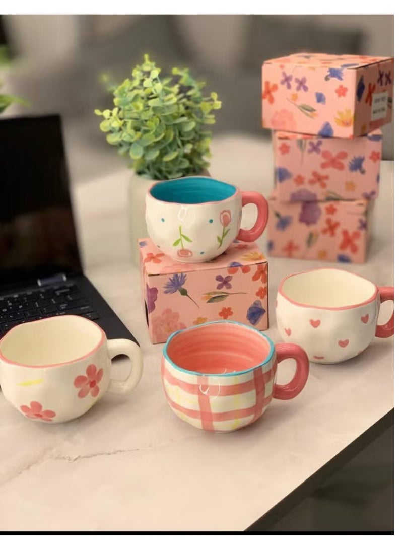 مجّ بورسلين متعددة الأشكال والألوان بلمسة فنية أنيقة"مج بورسلين أكواب بورسلين فناجين بورسلين أكواب شاي بورسلين مج قهوة بورسلين أكواب فاخرة أكواب سيراميك ملونة أكواب مزخرفة مجات أنيقة - Image 2
