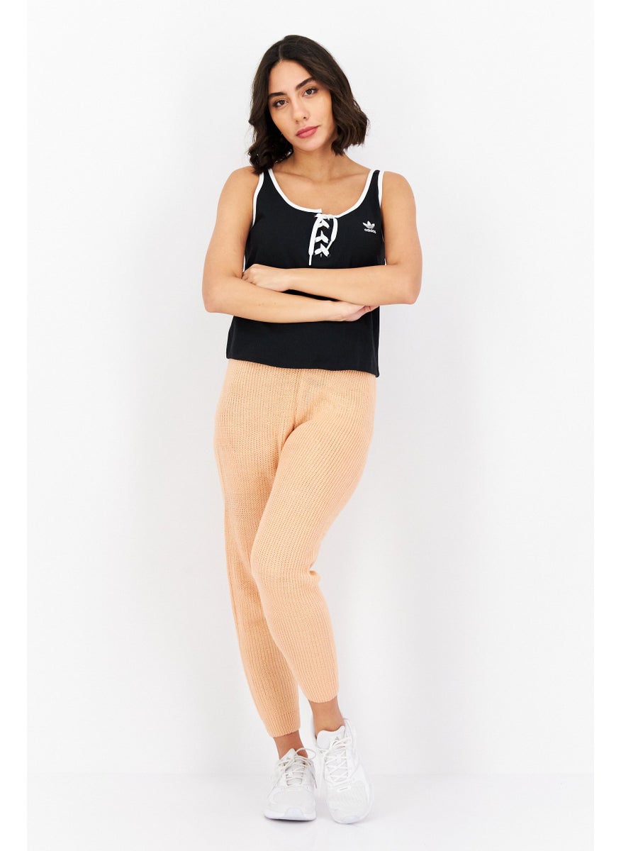 adidas Originals - Women Plus Size Brand Logo Tank Top, Black - Image 1
