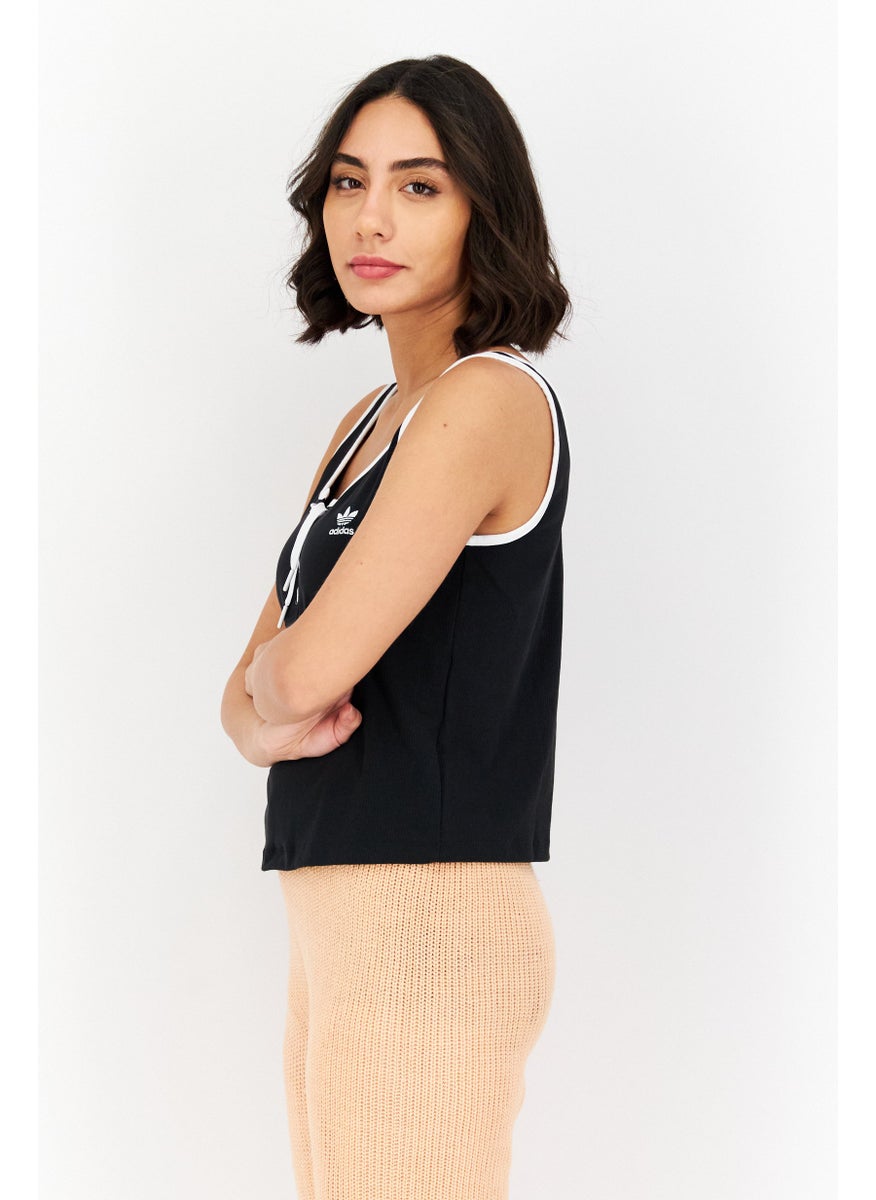 adidas Originals - Women Plus Size Brand Logo Tank Top, Black - Image 1