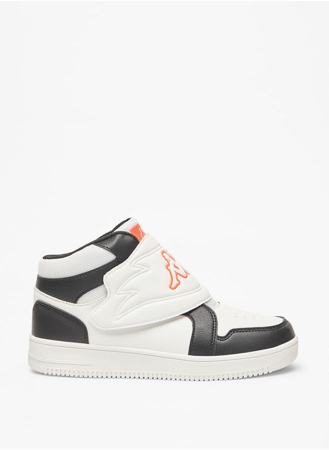Kappa - Boys' Panelled High Top Sneakers with Hook and Loop Closure - Image 1