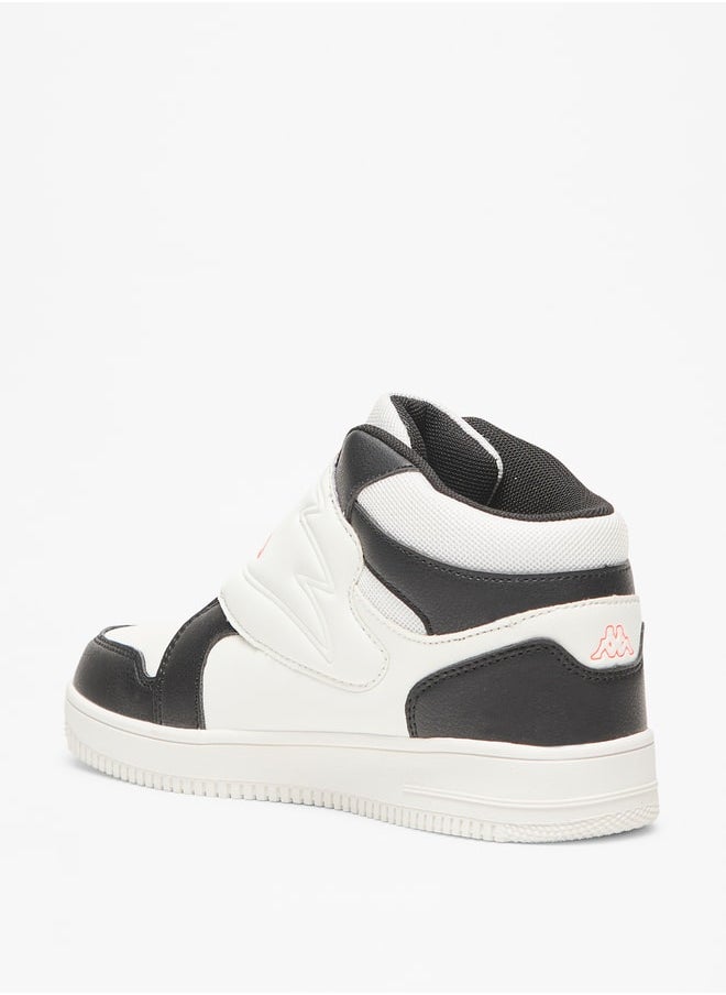 Kappa - Boys' Panelled High Top Sneakers with Hook and Loop Closure - Image 1