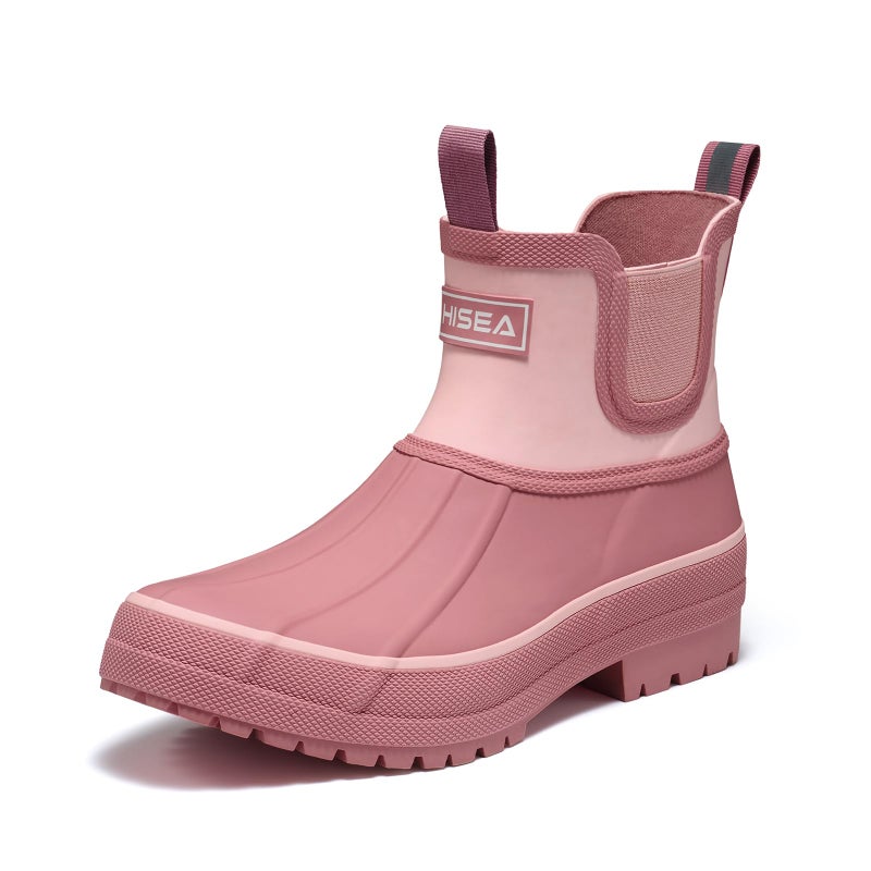 HISEA Women's Duck Chelsea Rain Boots Waterproof Short Garden Boot Outdoor Mud Boots - Image 1