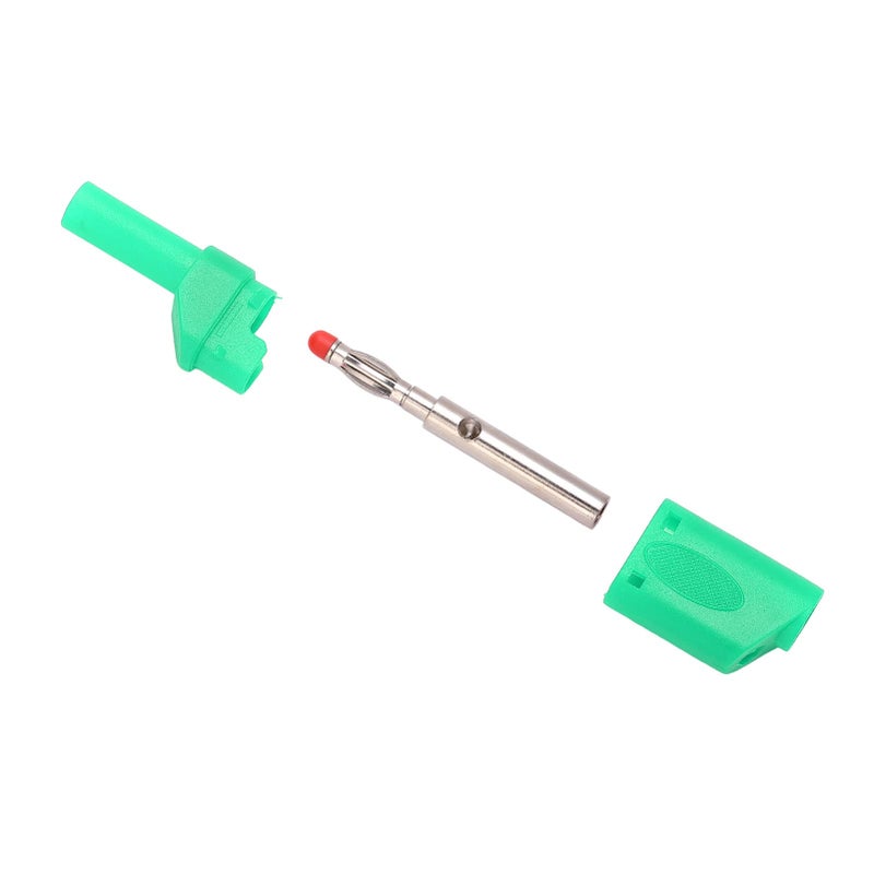 Green Banana Plug Connectors 10pcs 4mm Gold Plated Pure Copper Test Terminals Insulated Safety Housing - Image 2