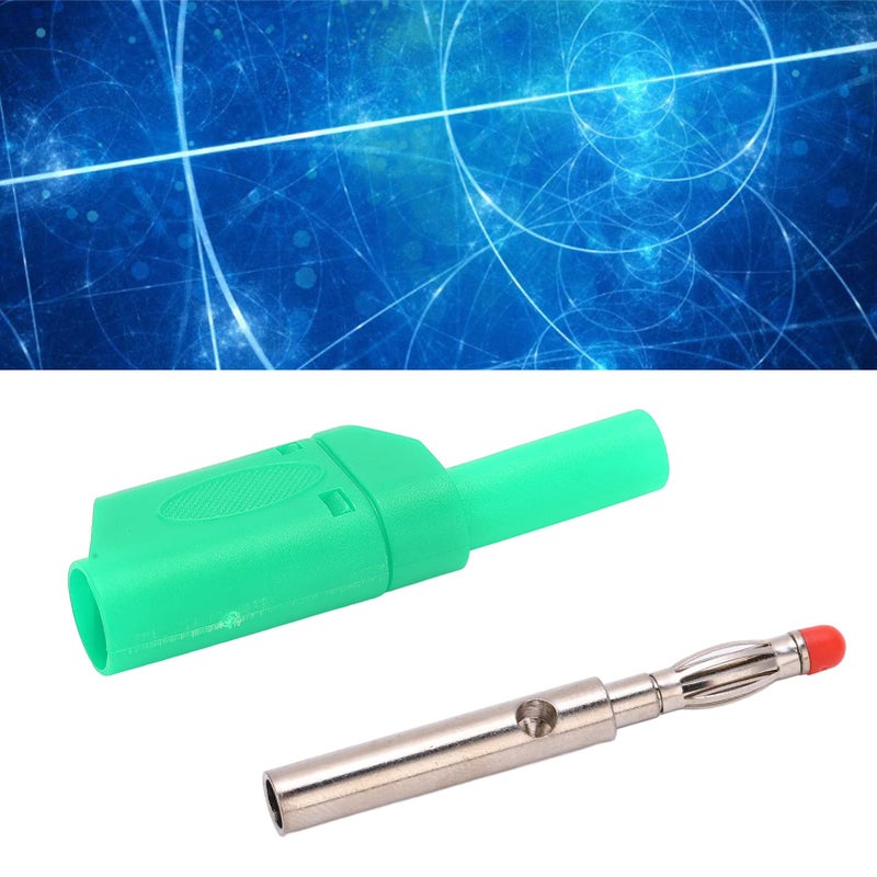 Green Banana Plug Connectors 10pcs 4mm Gold Plated Pure Copper Test Terminals Insulated Safety Housing - Image 3