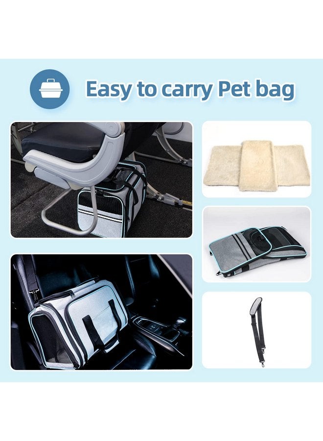 TDHDIKE Cat/Dog Airline Approved Expandable Pet Carrier for Small Pets - Removable Pad, Pockets, TSA Compliant  - Image 4