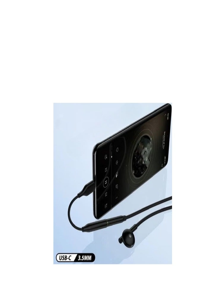 كابل محول من تايب سي الى مدخل (AUX) 3.5 ملم - اسود - Image 4