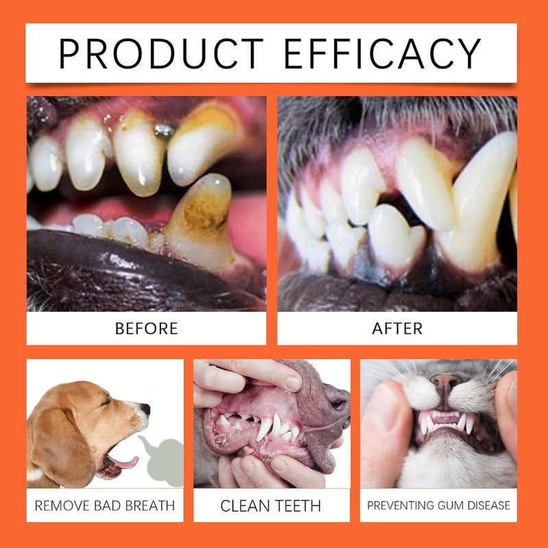 Vanilla Cat & Dog Toothpaste Set with Mini Toothbrush, Safe & Fresh Toothpaste for Cats and Dogs, Includes Toothbrush for Oral Care - Image 2