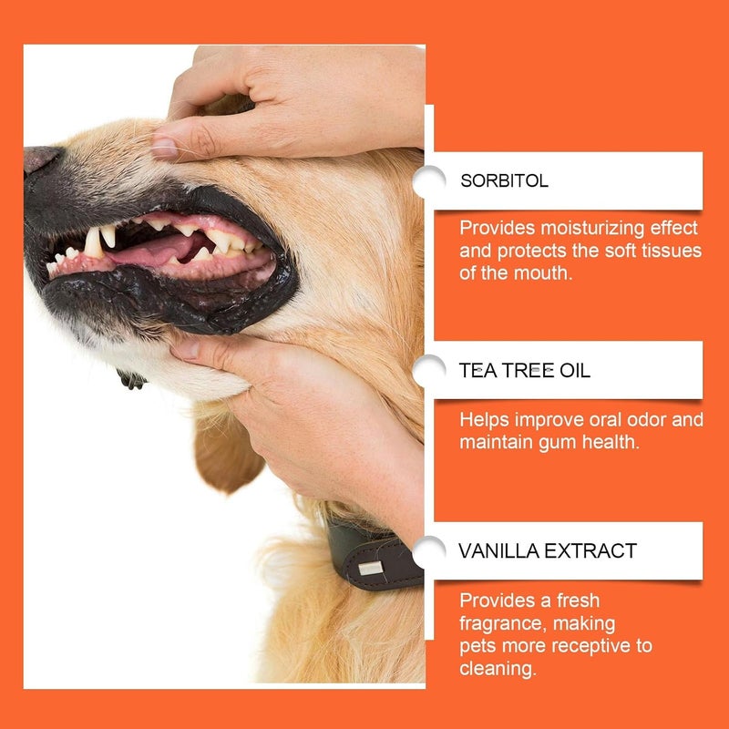Vanilla Cat & Dog Toothpaste Set with Mini Toothbrush, Safe & Fresh Toothpaste for Cats and Dogs, Includes Toothbrush for Oral Care - Image 3