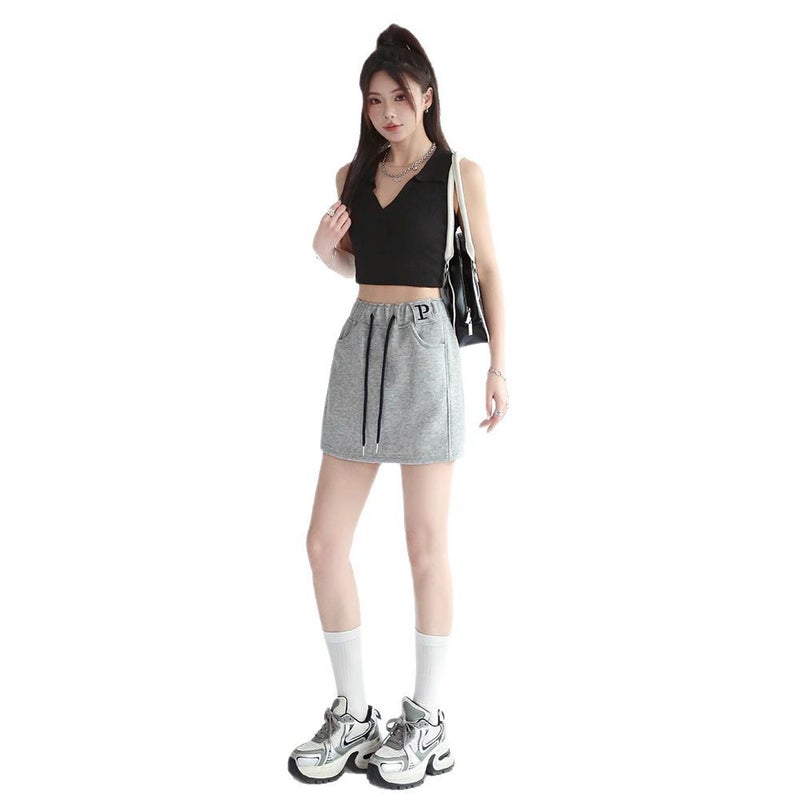 Women's Casual A-Line Mini Skirt with Pockets - Image 5