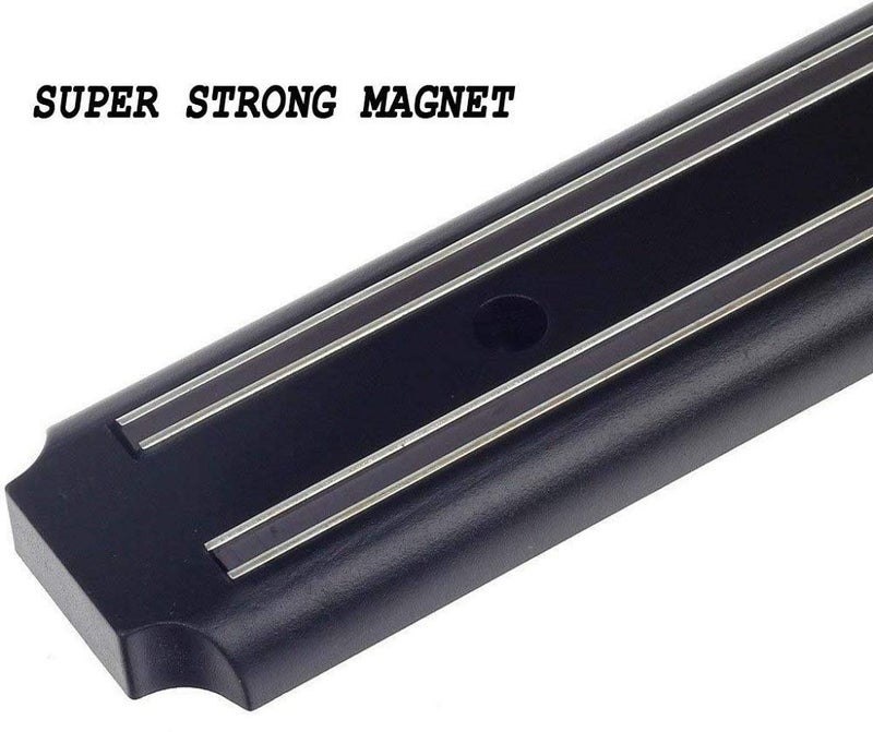 VALAMJI 33 CM Magnetic Knife Storage Strip Bar Rack Holder Patti Organization for Kitchen Home Tool Black 1 Pcs - Image 4
