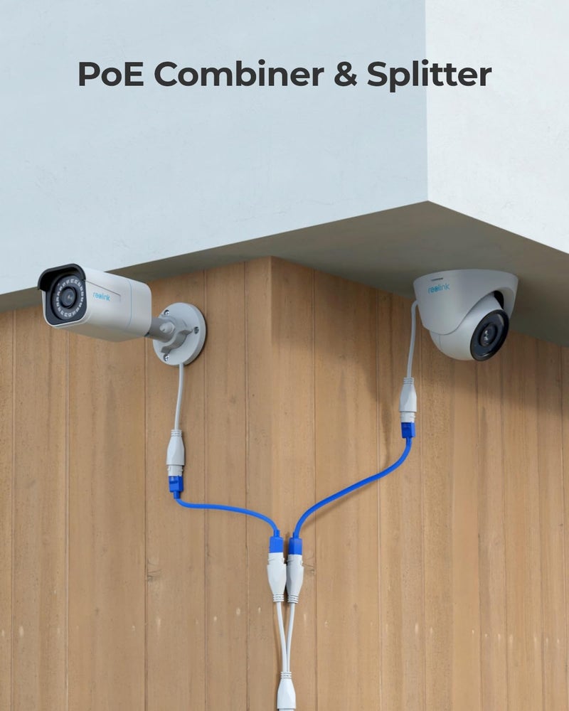 REOLINK RLA-POECS1, Waterproof PoE Combiner & Splitter, Supports up to 300ft Cables, Truly Plug & Play. Perfectly Designed for Use PoE Cameras. Run Two Cameras on One Single Cable - Image 2