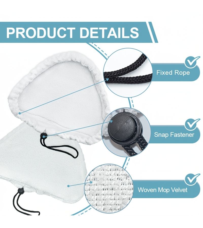 4Pcs Upgraded Reusable Steam Mop Cloth Covers Highly Absorbent No Electricity Needed Compatible With X5 H20 Steam Mops Deep Cleaning Kitchen Bathroom Floors Durable Multi Surface Household Cleaning Accessories - Image 4