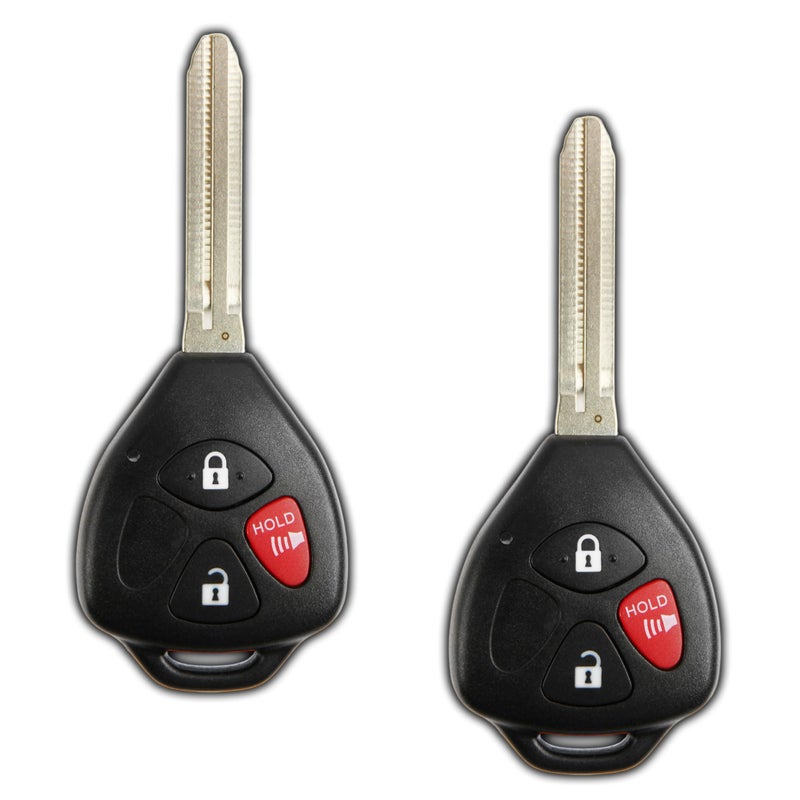 KeylessOption 2X KeylessOption Key Fob Replacement for 2005 2006 2007 2008 2009 2010 2011 2012 2013 Scion TC IQ XD Toyota Yaris Remote 3Button MOZB41TG Locksmith Required