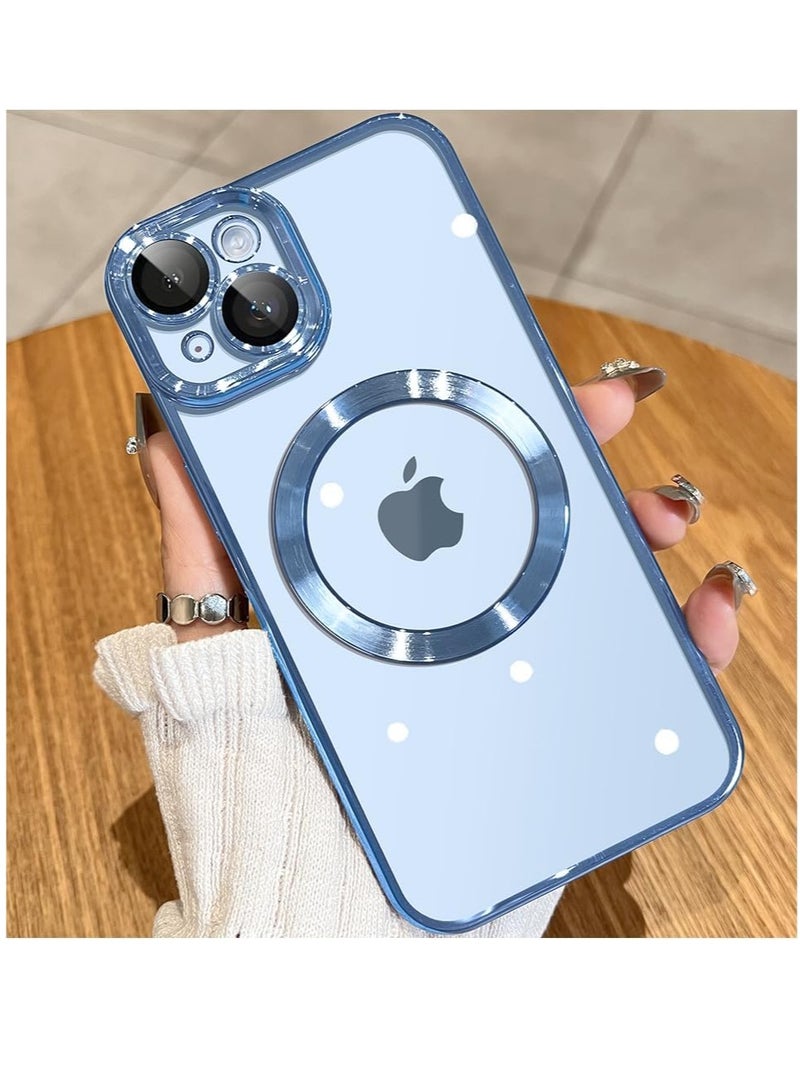 ELTRAZONE iPhone 15 Plus Blue Cover – Military Grade Drop Protection, Camera Lens Guard, TOP N56 Magnets, MagSafe Ready - Image 1