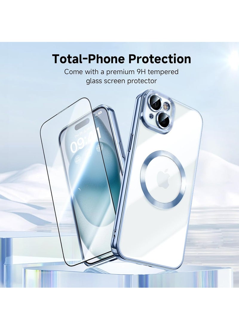 ELTRAZONE iPhone 15 Plus Blue Cover – Military Grade Drop Protection, Camera Lens Guard, TOP N56 Magnets, MagSafe Ready - Image 2