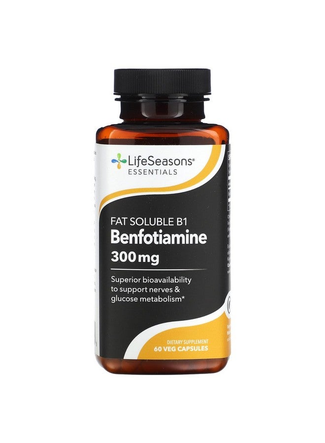 LifeSeasons Essentials Benfotiamine - Fat Soluble B1 - Supports Healthy Circulation & Vision - Enhances Memory & Cognitive Performance - Powerful Antioxidant - 60 Capsules - Image 1