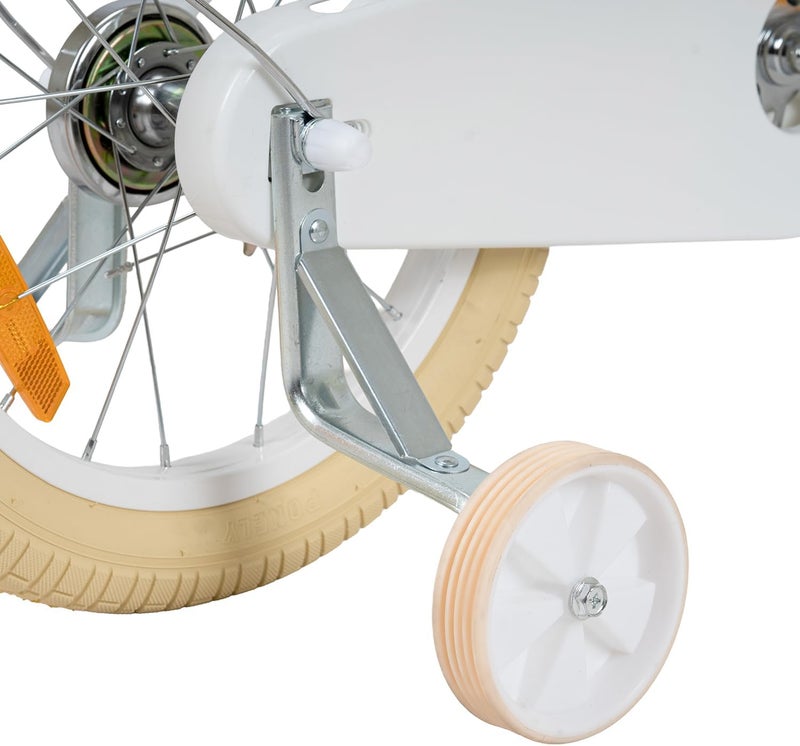 RIZZ Platinum Junior 12-Inch Kids Bike | 12-Inch Wheel Size | Adjustabe Seat | Training Wheels | White - Image 5