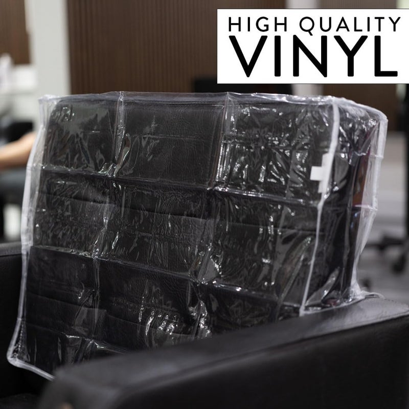 Betty Dain Deluxe Round Chair Back Cover - Clear Vinyl Protection for Salon and Spa Chairs - Image 4